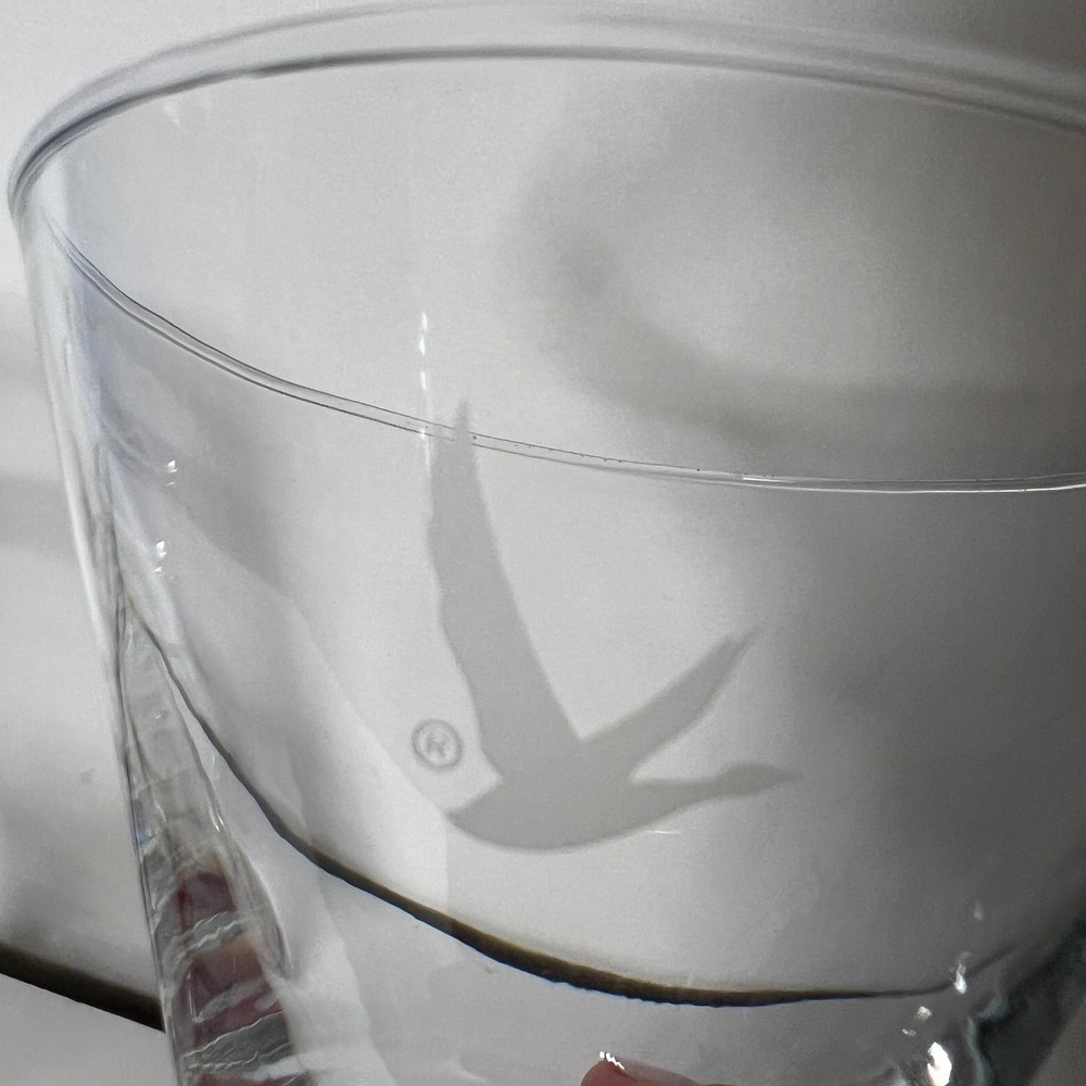 Vtg MCM Cocktail Pitcher Stemless Glasses Pheasant‎ Bird Gold Band Barware Set - Picture 2 of 5